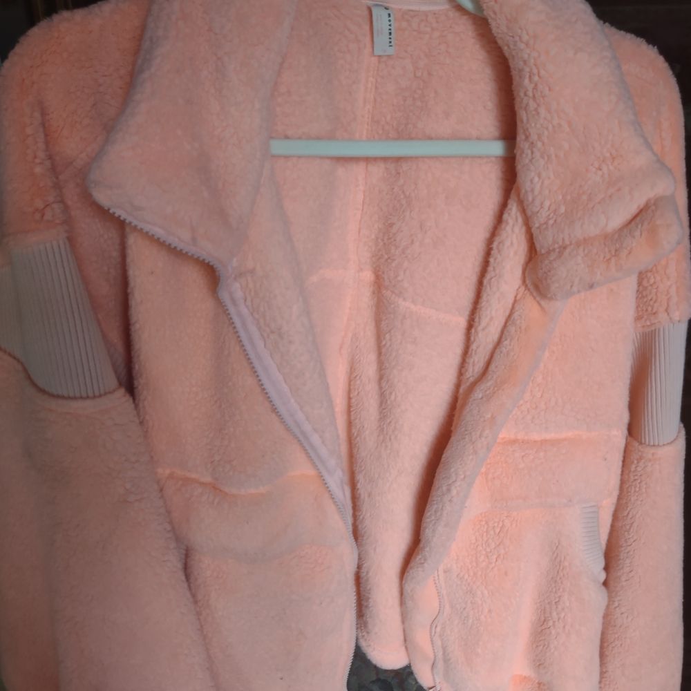 Cozy Neon Cantaloupe Fleece Jacket